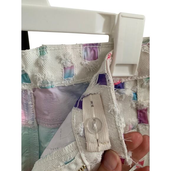 Nauty Blue-2 Piece-Shorts Bundle-Cottagecore-Denim-White-Girls-S - Picture 3 of 5